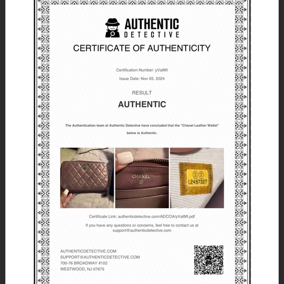 Authentic Chanel Matelasse Long Wallet Round zipper Leather purple. - Picture 17 of 17